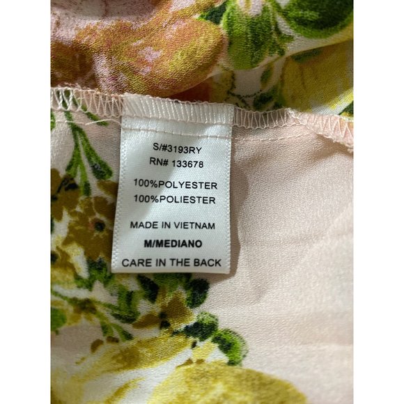 Love Tree M Floral Blush Lace Trim Romper - Picture 6 of 6